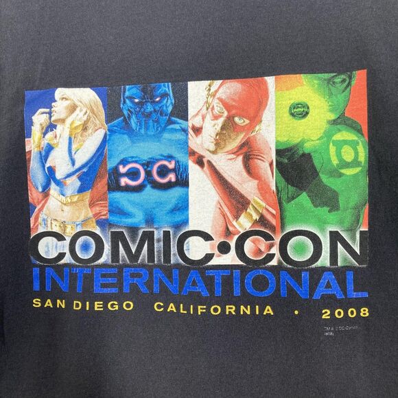 Comic-Con International Shirt Mens Large Black San Diego 2008 DC Comics Flash - Picture 3 of 13